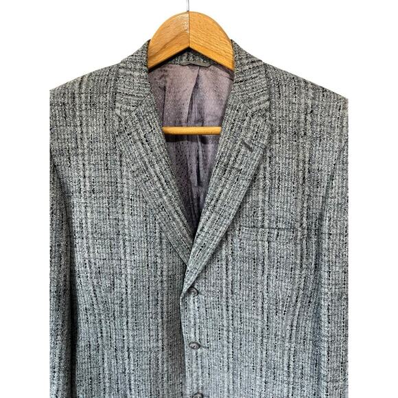 Vtg Sewell Gray Blue Colorful Fleck Tailored Tweed Blazer Sport Coat sz 44 - Picture 4 of 7